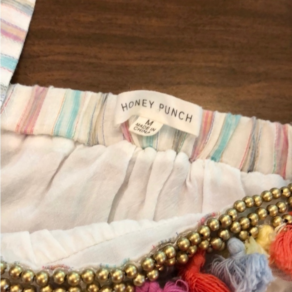 Honey Punch Striped Beaded Tassel Lined Tank - Picture 7 of 11
